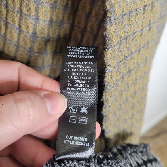 MaxSport Open Front Knit Color Block Long Sweater Cardigan Size XL with Pockets - Picture 4 of 9